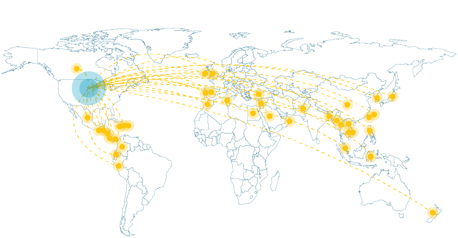 Shalexyan Aquasmart Global Delivery Map